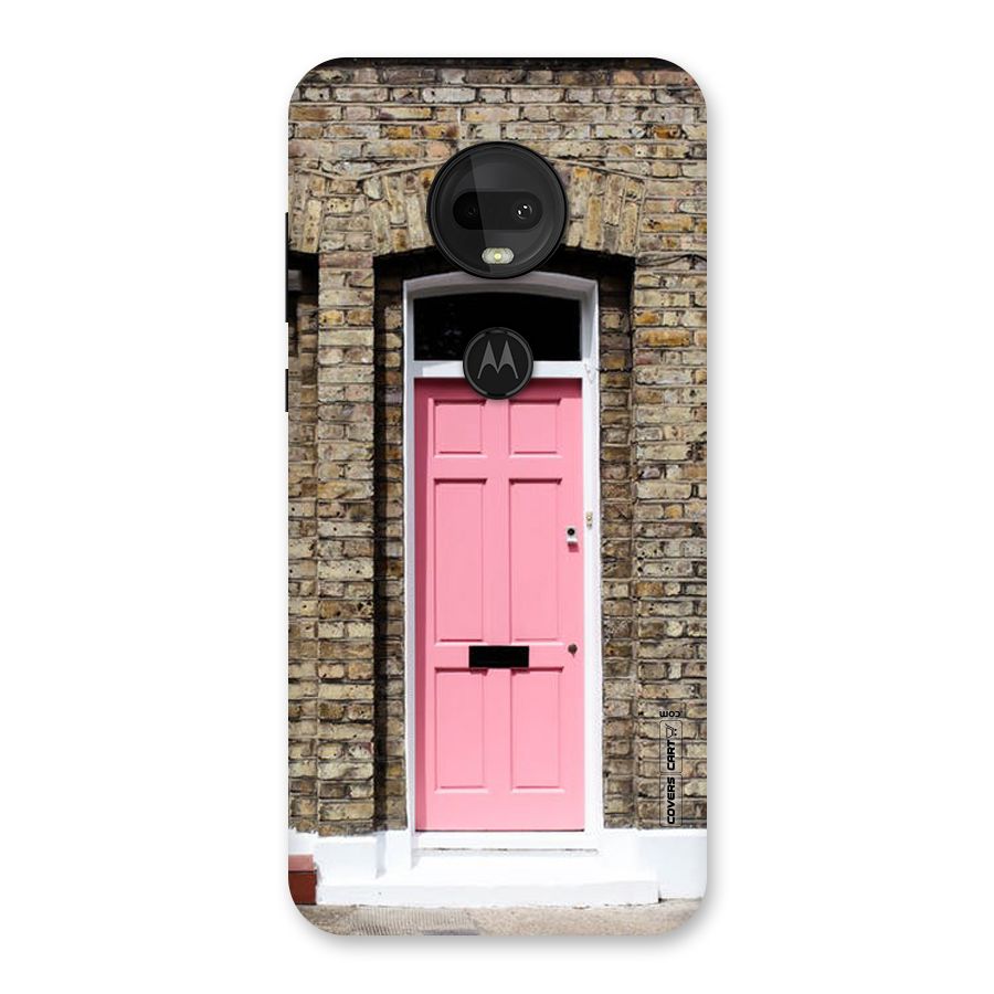Pastel Pink Door Back Case for Moto G7