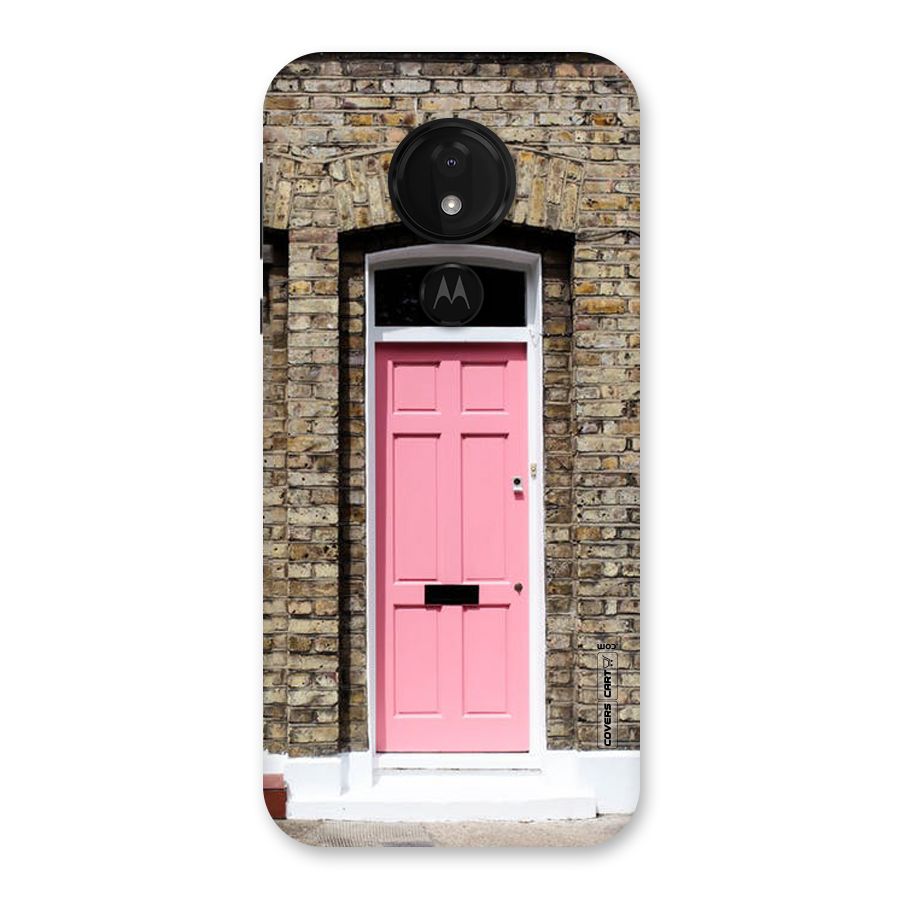 Pastel Pink Door Back Case for Moto G7 Power