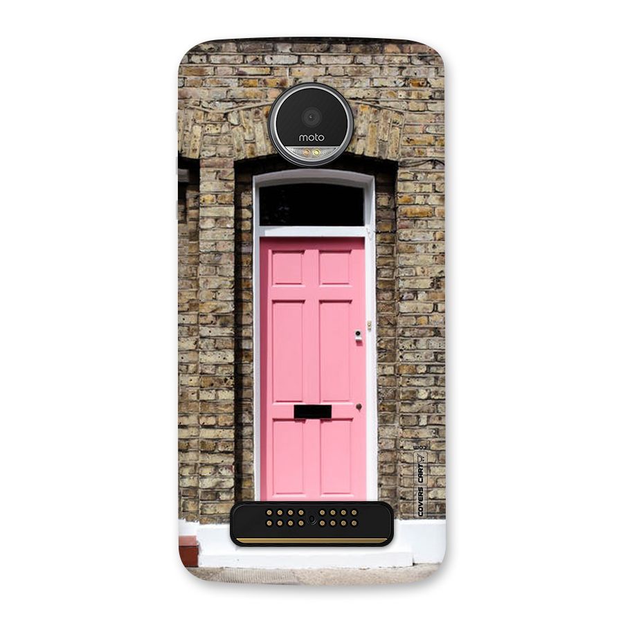 Pastel Pink Door Back Case for Moto Z Play