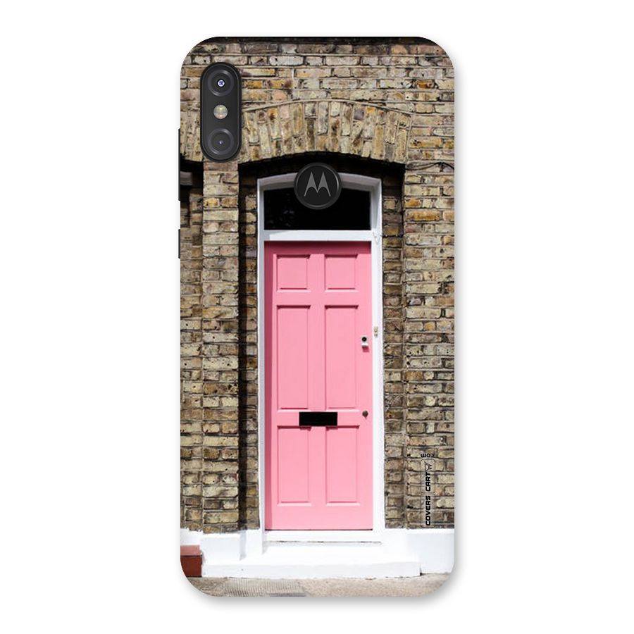 Pastel Pink Door Back Case for Motorola One Power