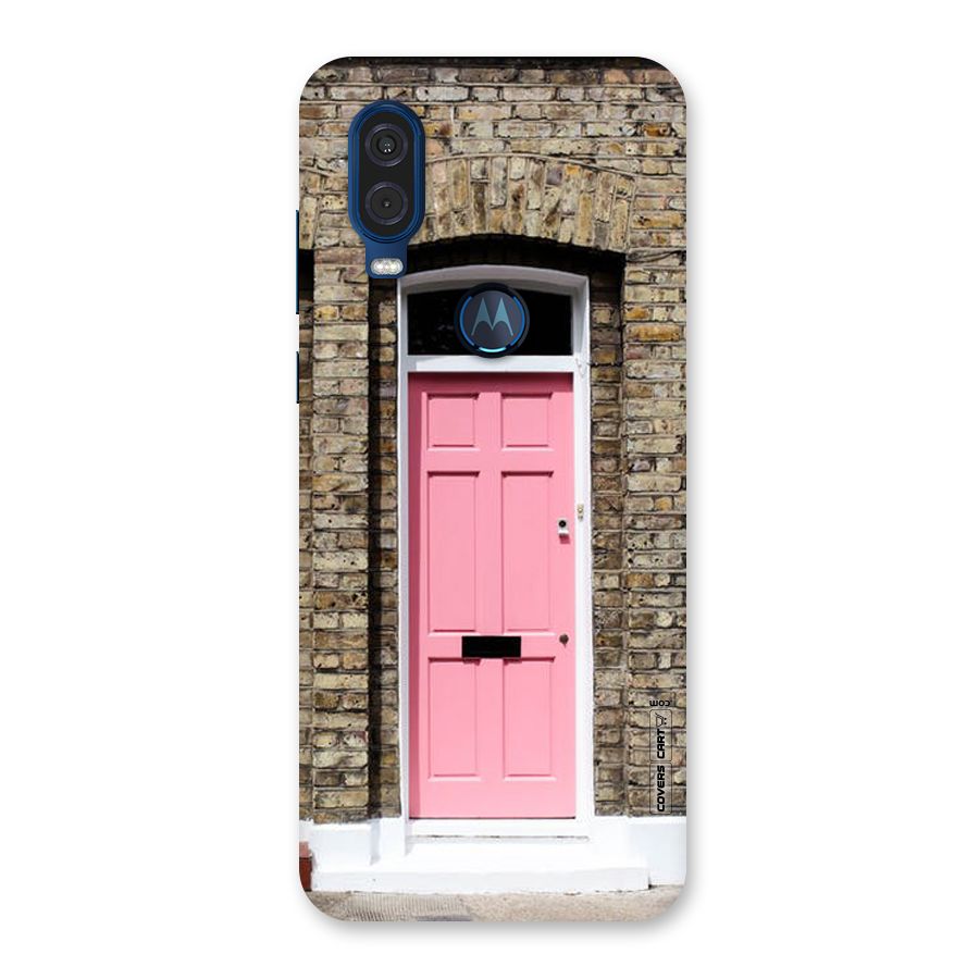 Pastel Pink Door Back Case for Motorola One Vision