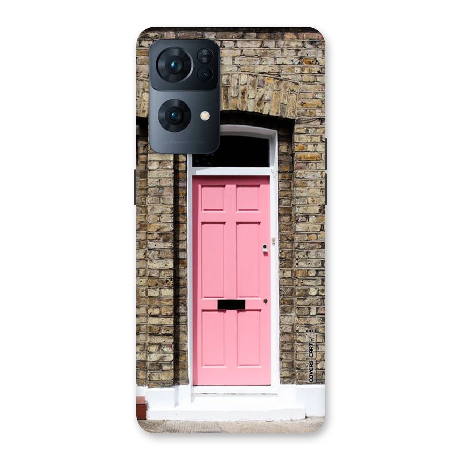 Pastel Pink Door Back Case for Oppo Reno7 Pro 5G