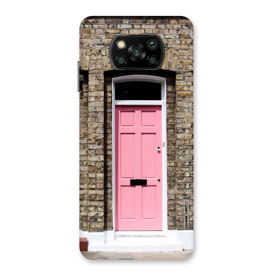 Pastel Pink Door Back Case for Poco X3