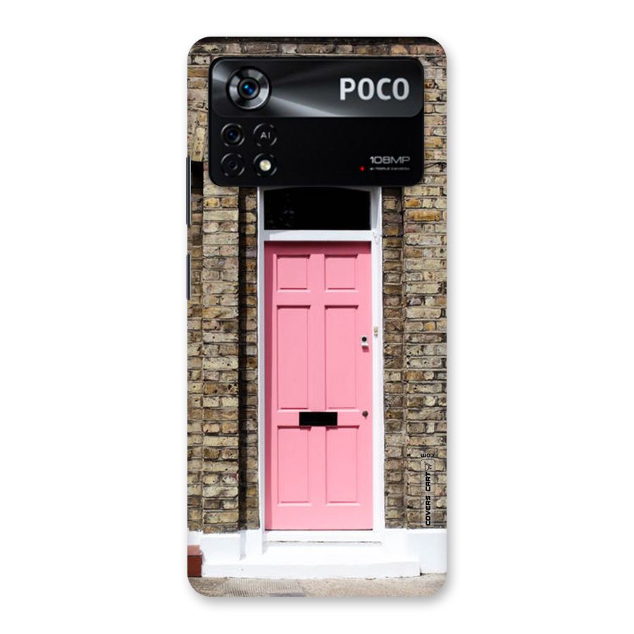 Pastel Pink Door Back Case for Poco X4 Pro 5G