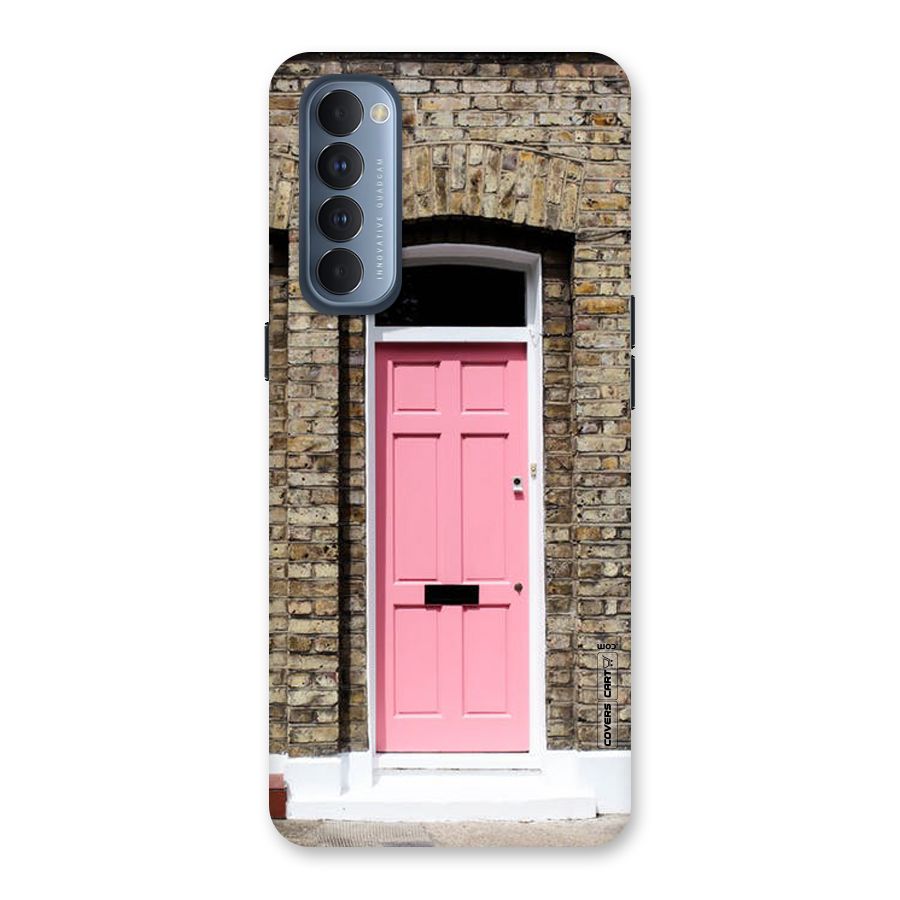 Pastel Pink Door Back Case for Reno4 Pro