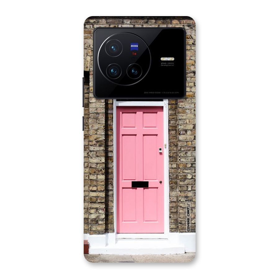 Pastel Pink Door Back Case for Vivo X80