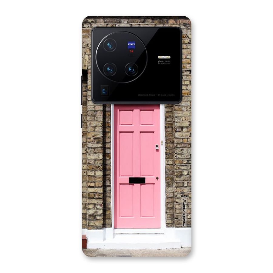 Pastel Pink Door Back Case for Vivo X80 Pro