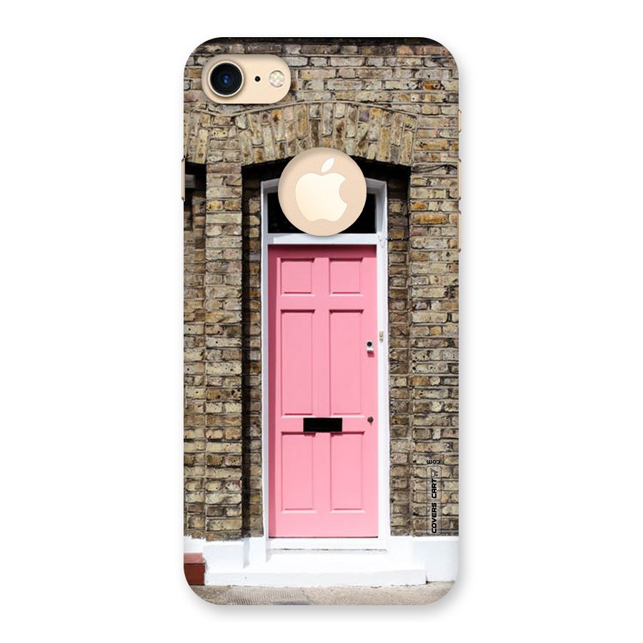 Pastel Pink Door Back Case for iPhone 7 Logo Cut
