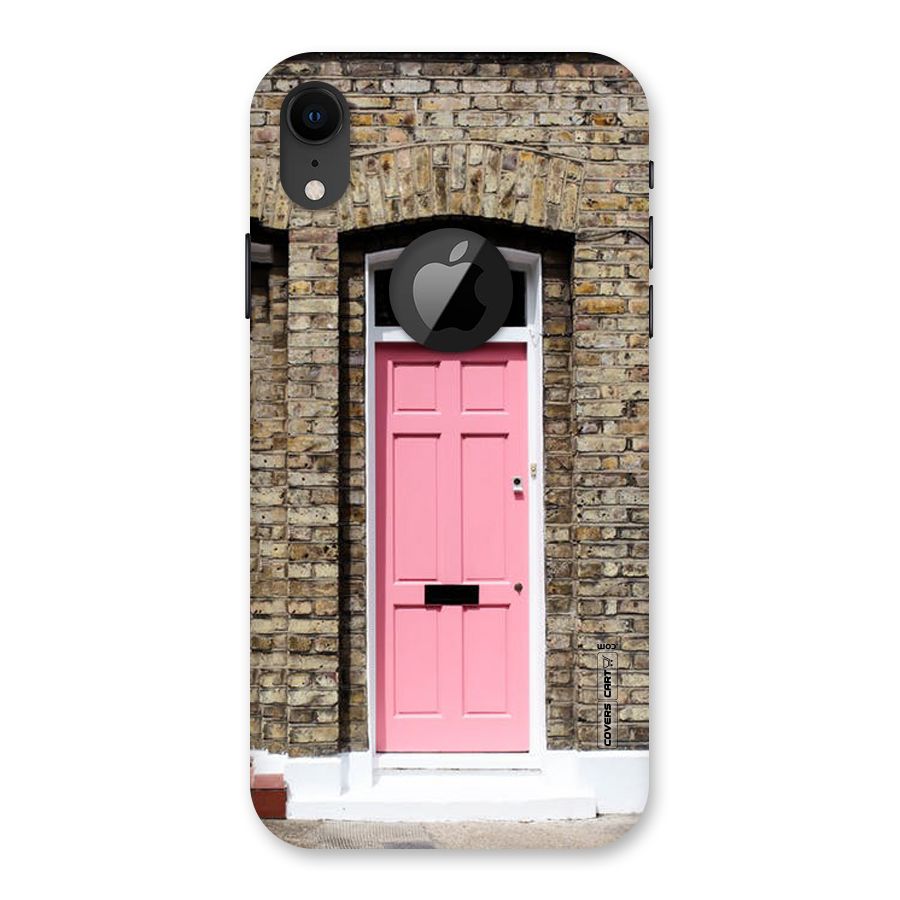 Pastel Pink Door Back Case for iPhone XR Logo Cut