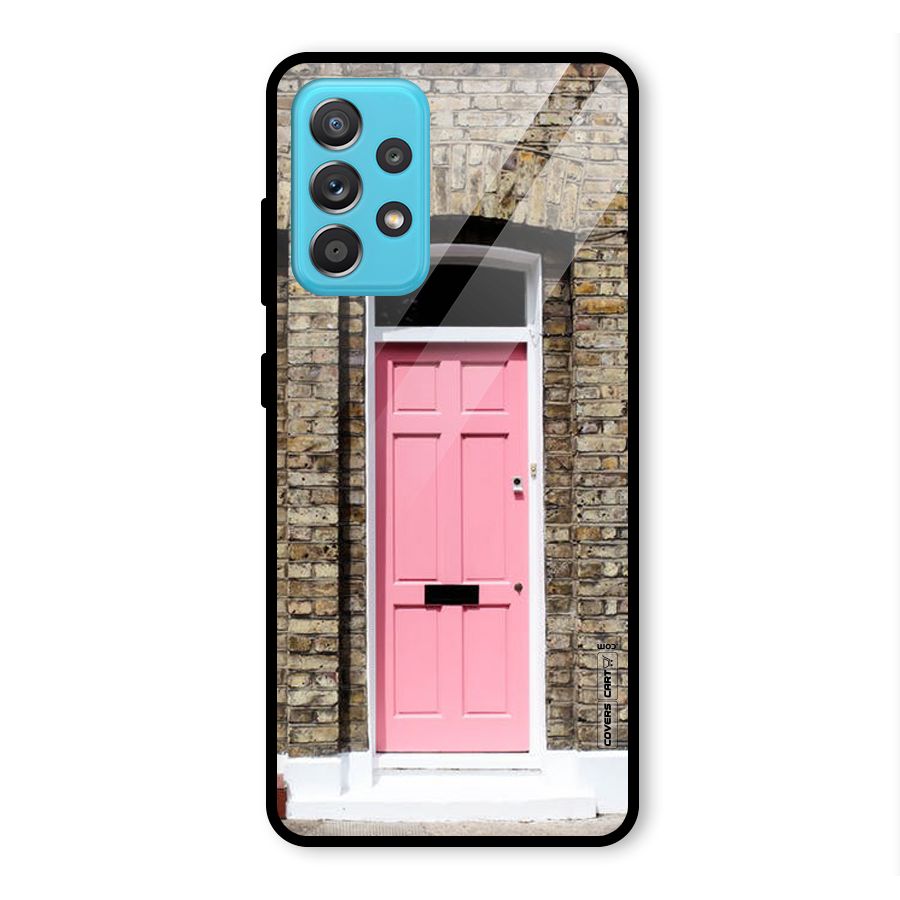 Pastel Pink Door Glass Back Case for Galaxy A52s 5G