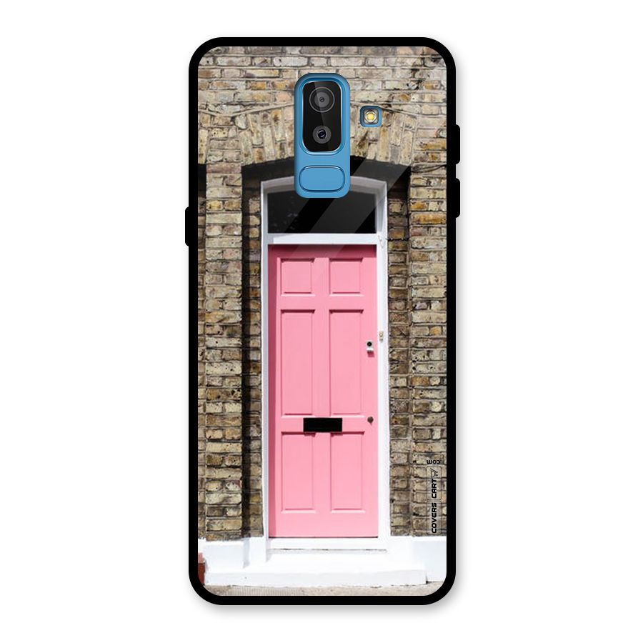 Pastel Pink Door Glass Back Case for Galaxy J8
