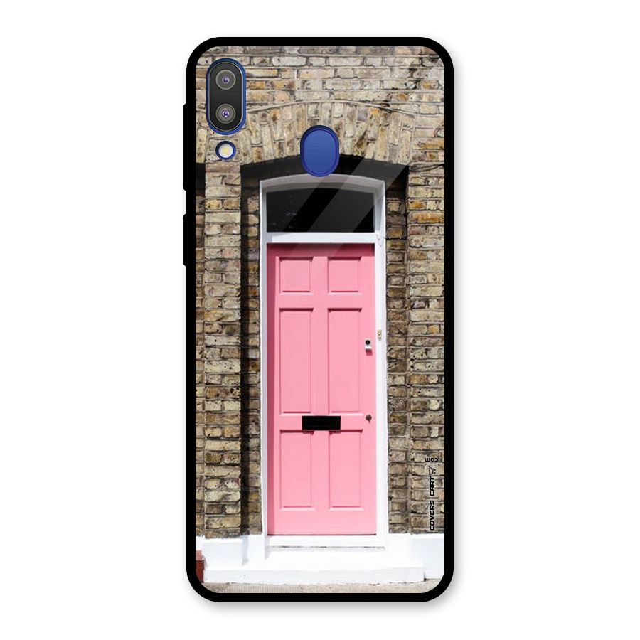 Pastel Pink Door Glass Back Case for Galaxy M20