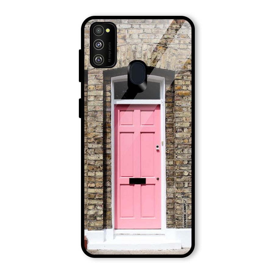 Pastel Pink Door Glass Back Case for Galaxy M30s
