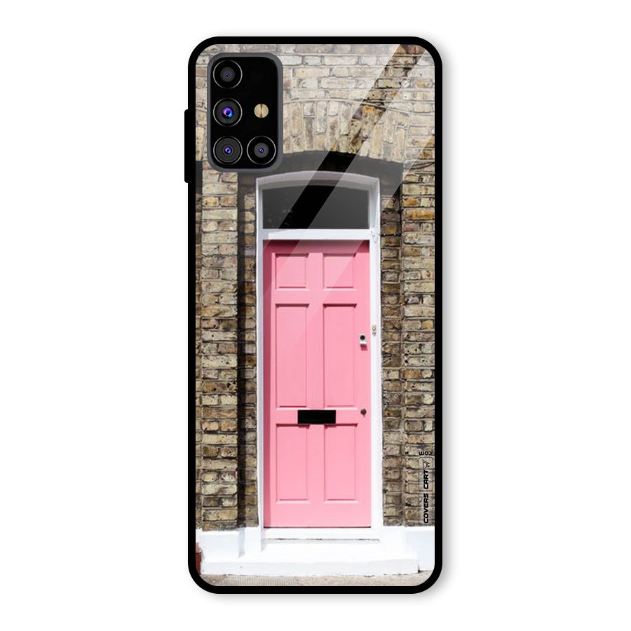 Pastel Pink Door Glass Back Case for Galaxy M31s