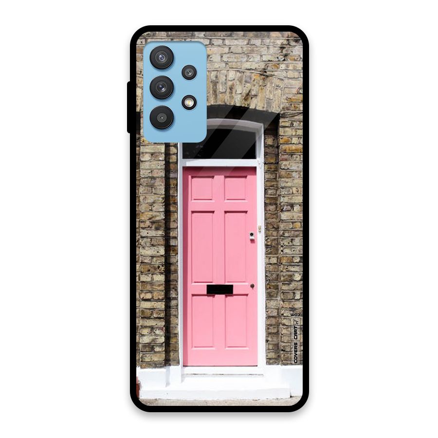 Pastel Pink Door Glass Back Case for Galaxy M32 5G