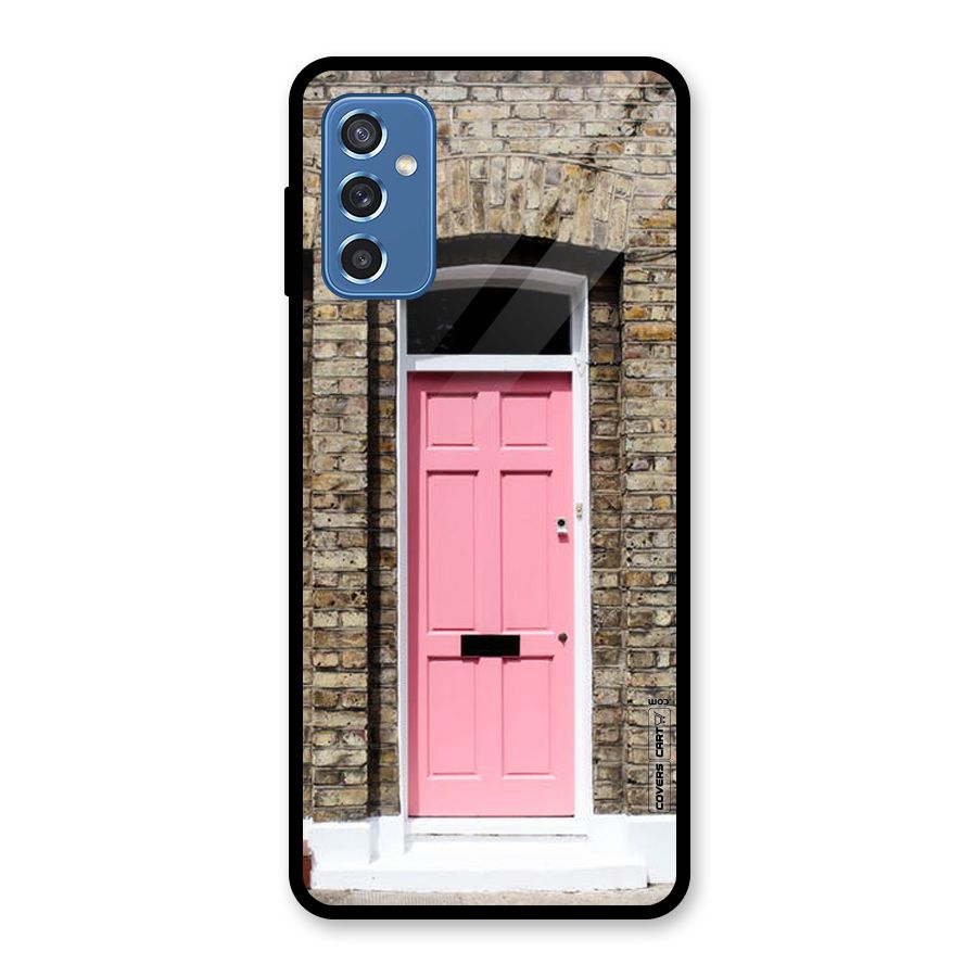 Pastel Pink Door Glass Back Case for Galaxy M52 5G