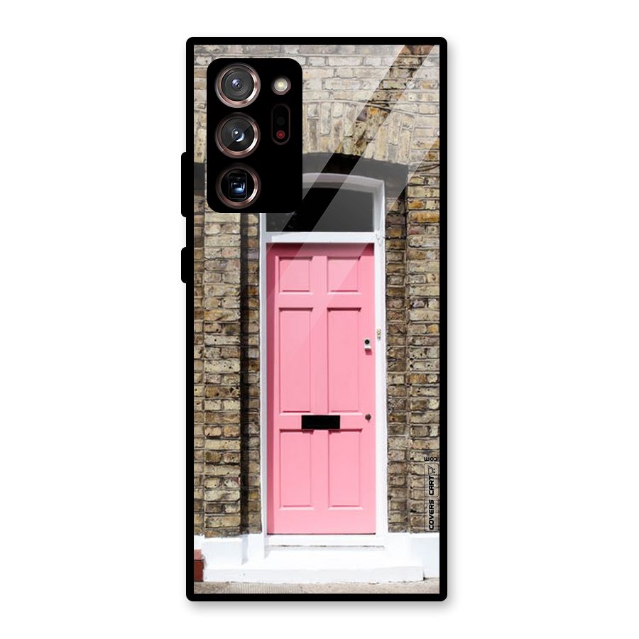 Pastel Pink Door Glass Back Case for Galaxy Note 20 Ultra