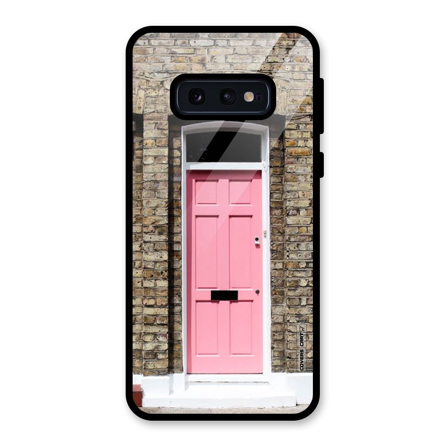 Pastel Pink Door Glass Back Case for Galaxy S10e