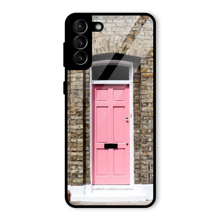 Pastel Pink Door Glass Back Case for Galaxy S21 Plus