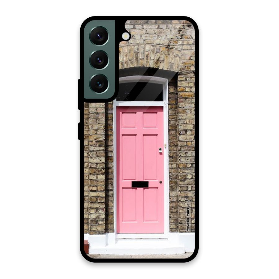 Pastel Pink Door Glass Back Case for Galaxy S22 5G