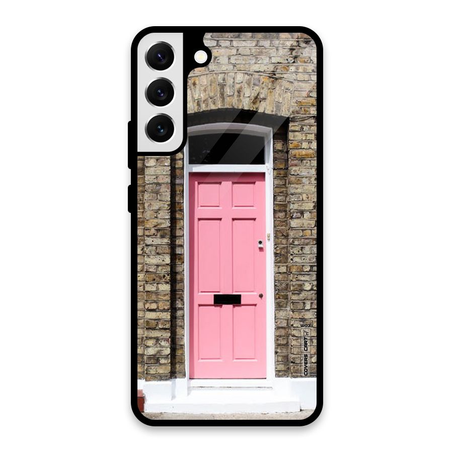 Pastel Pink Door Glass Back Case for Galaxy S22 Plus 5G
