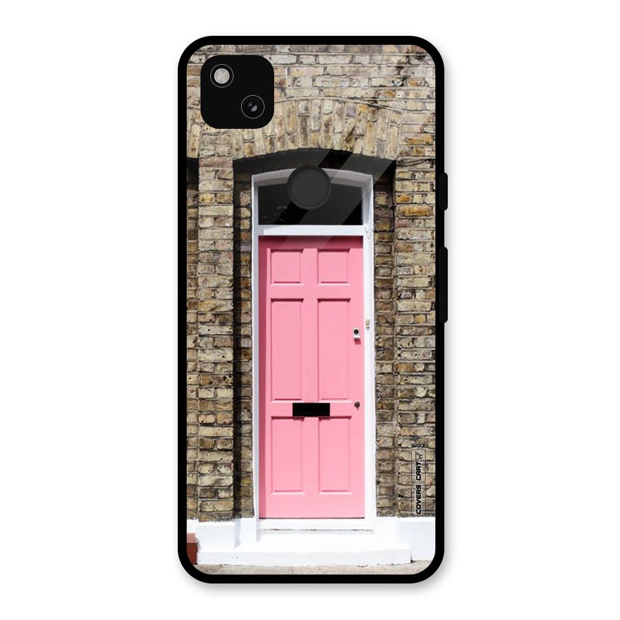 Pastel Pink Door Glass Back Case for Google Pixel 4a
