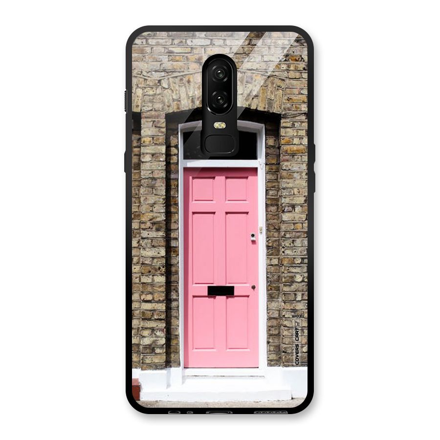 Pastel Pink Door Glass Back Case for OnePlus 6