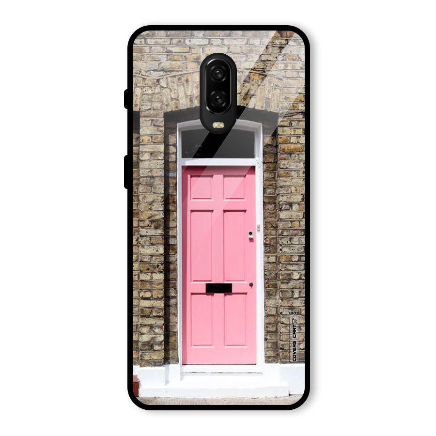 Pastel Pink Door Glass Back Case for OnePlus 6T