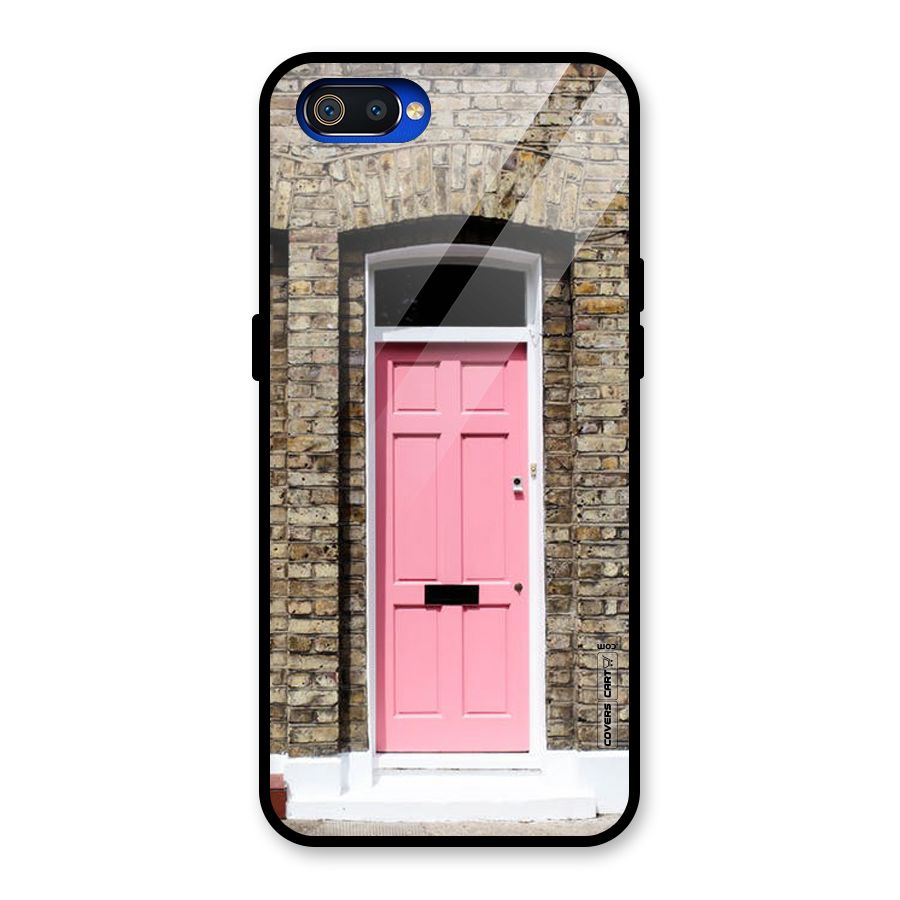 Pastel Pink Door Glass Back Case for Realme C2