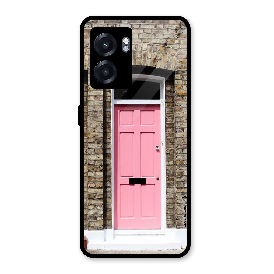 Pastel Pink Door Glass Back Case for Realme Narzo 50 5G