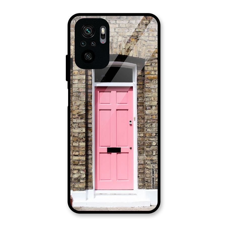 Pastel Pink Door Glass Back Case for Redmi Note 10S