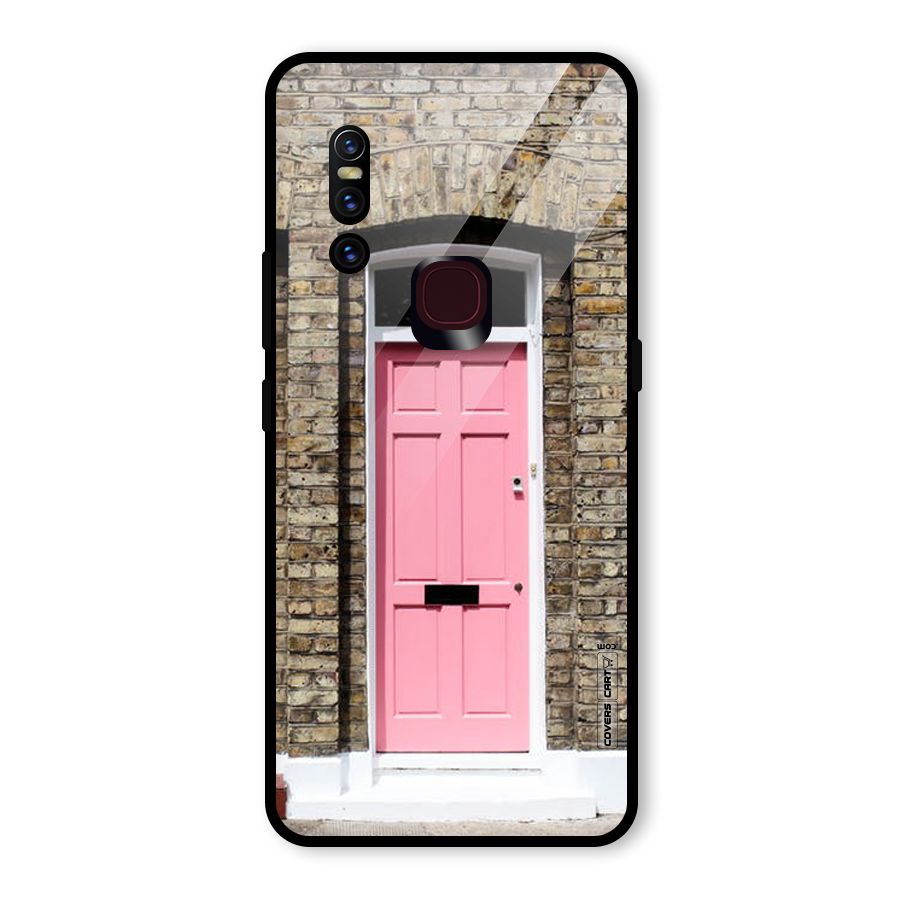 Pastel Pink Door Glass Back Case for Vivo V15