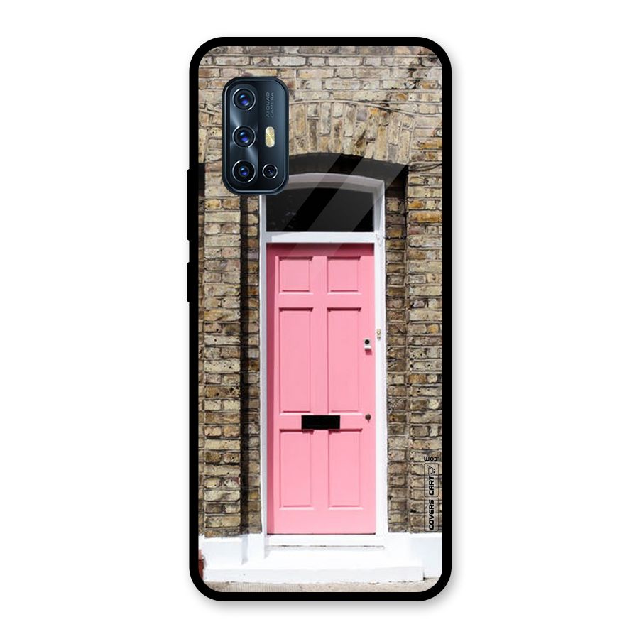 Pastel Pink Door Glass Back Case for Vivo V17