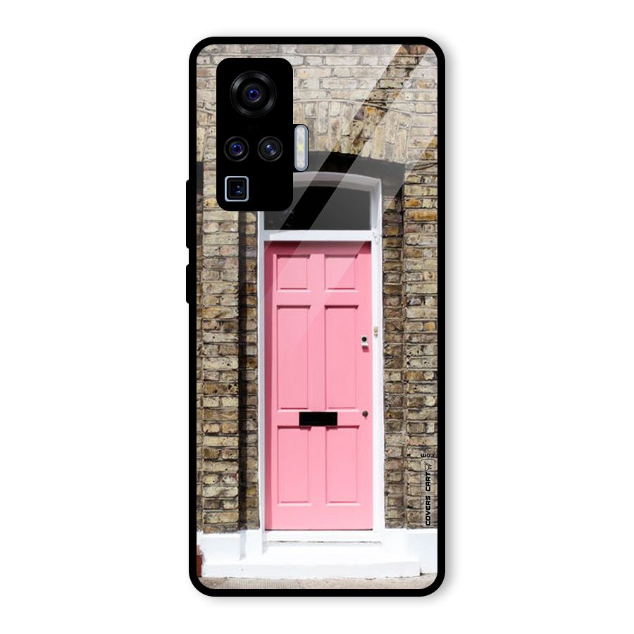 Pastel Pink Door Glass Back Case for Vivo X50 Pro