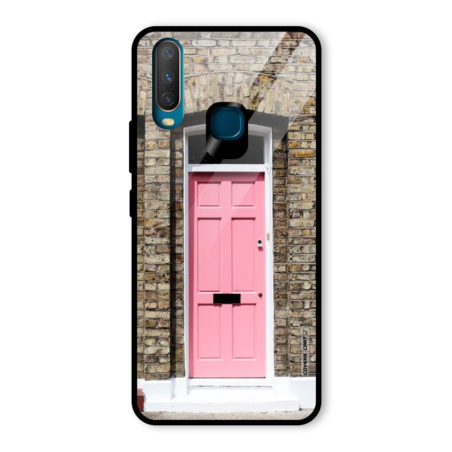 Pastel Pink Door Glass Back Case for Vivo Y17