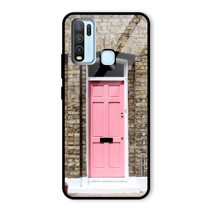 Pastel Pink Door Glass Back Case for Vivo Y30