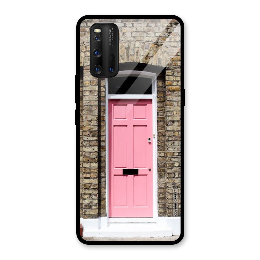 Pastel Pink Door Glass Back Case for Vivo iQOO 3