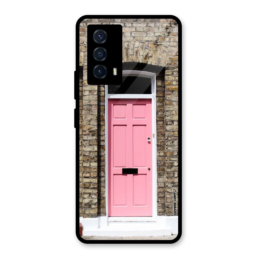 Pastel Pink Door Glass Back Case for Vivo iQOO Z5