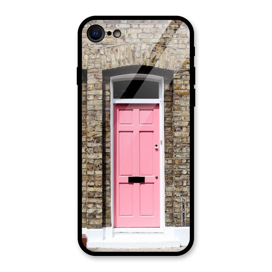 Pastel Pink Door Glass Back Case for iPhone SE 2022