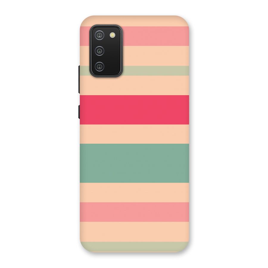Pastel Stripes Vintage Back Case for Galaxy F02s