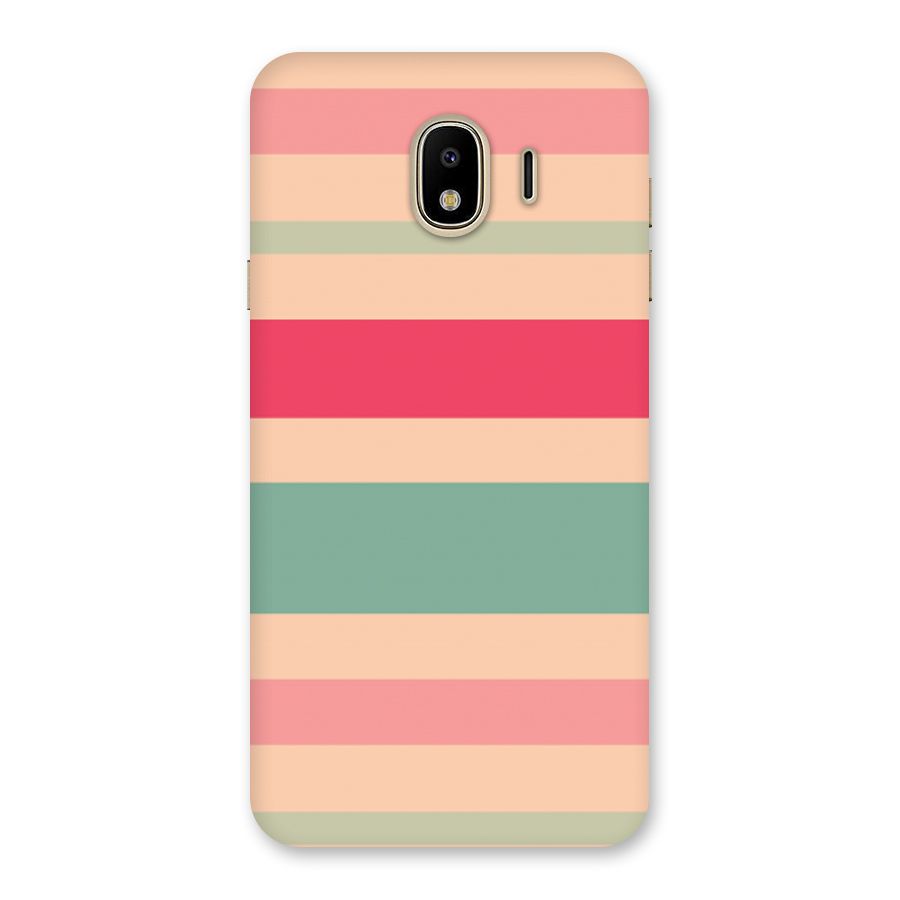 Pastel Stripes Vintage Back Case for Galaxy J4