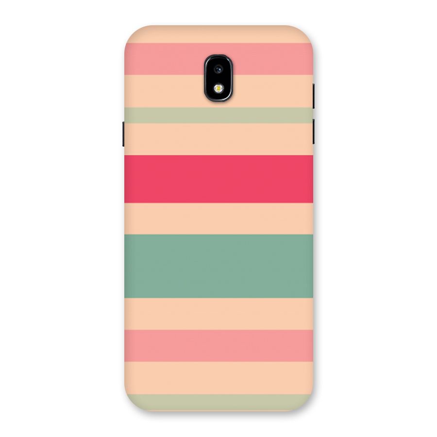 Pastel Stripes Vintage Back Case for Galaxy J7 Pro