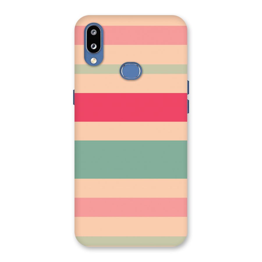 Pastel Stripes Vintage Back Case for Galaxy M01s