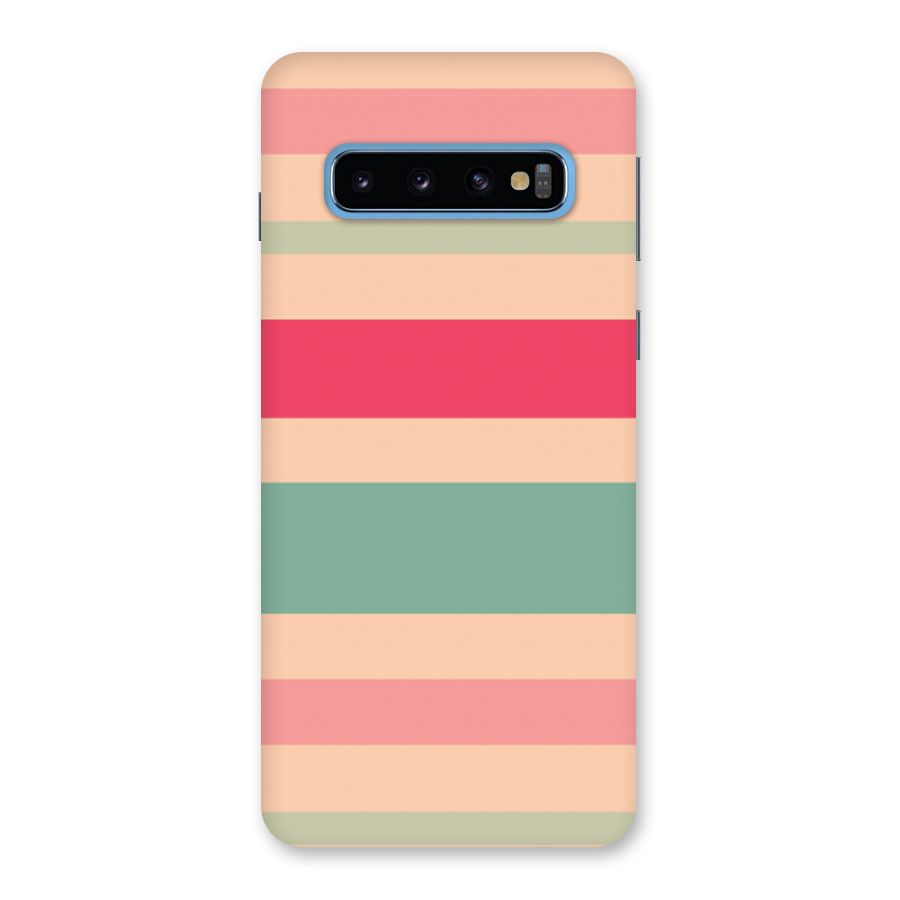 Pastel Stripes Vintage Back Case for Galaxy S10