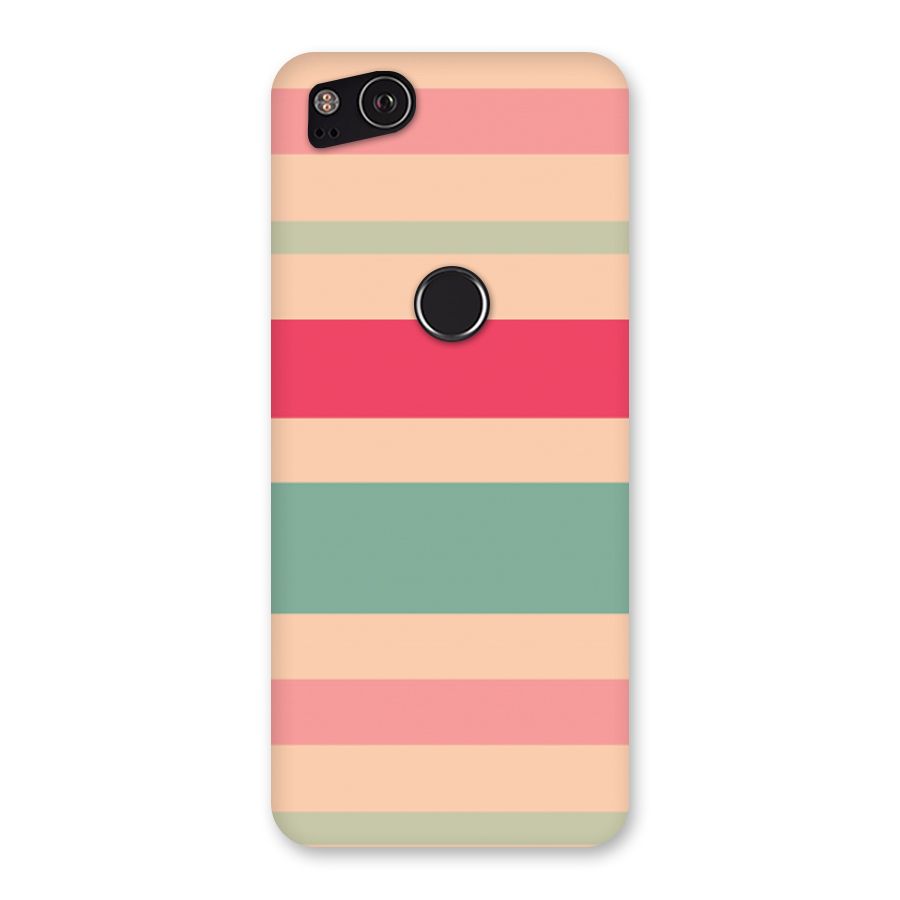 Pastel Stripes Vintage Back Case for Google Pixel 2