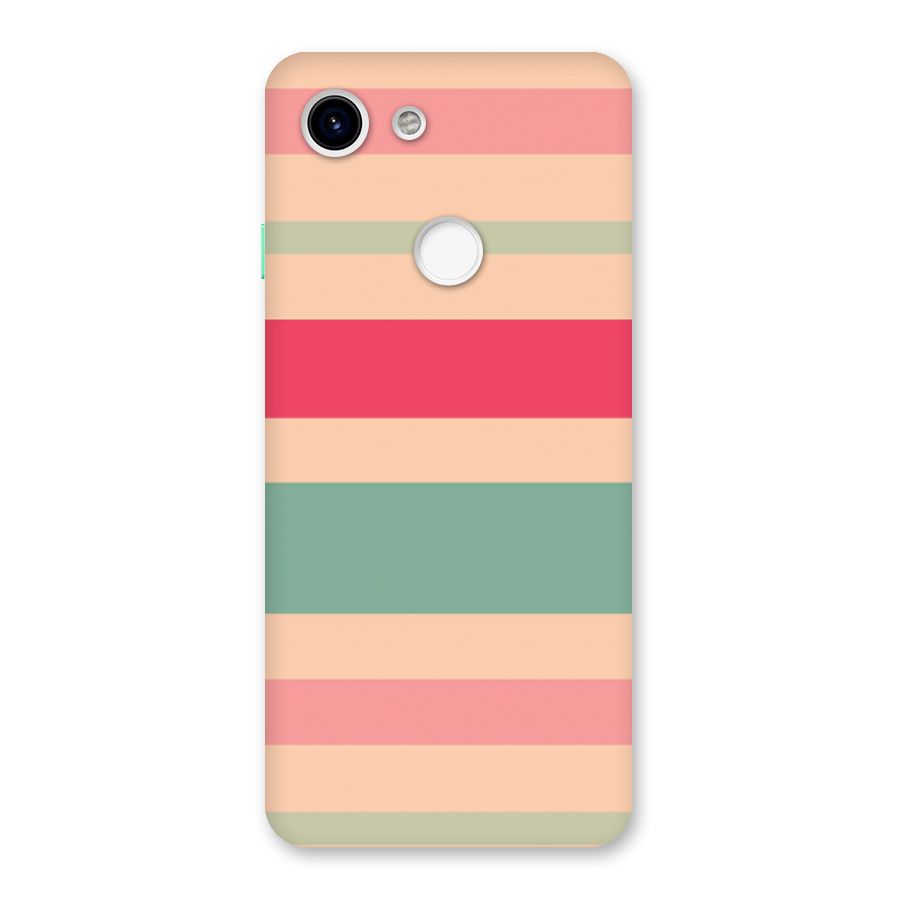 Pastel Stripes Vintage Back Case for Google Pixel 3