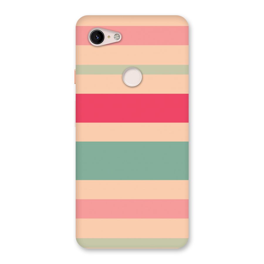Pastel Stripes Vintage Back Case for Google Pixel 3 XL