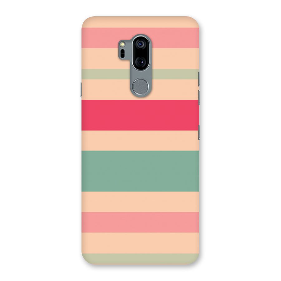 Pastel Stripes Vintage Back Case for LG G7