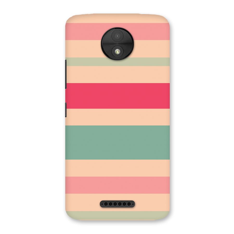 Pastel Stripes Vintage Back Case for Moto C