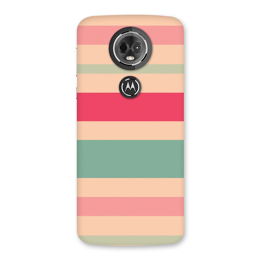 Pastel Stripes Vintage Back Case for Moto E5 Plus